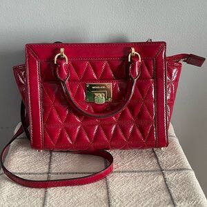 Michael Kors Vivianne Cherry Red Quilted Purse NWT